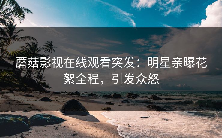 蘑菇影视在线观看突发：明星亲曝花絮全程，引发众怒