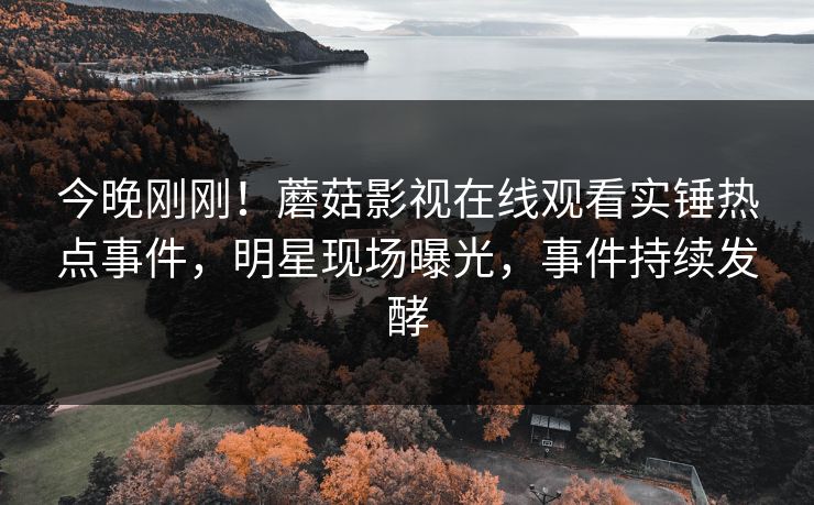 今晚刚刚！蘑菇影视在线观看实锤热点事件，明星现场曝光，事件持续发酵